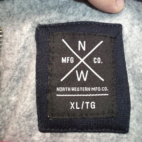 Blue and Gray Men's Zip Up Hoodie XL - Picture 2 of 4